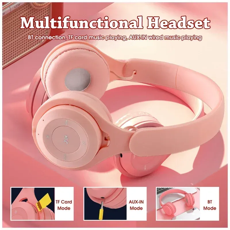 Casque Bluetooth Macaron pour enfants, confort du bandeau