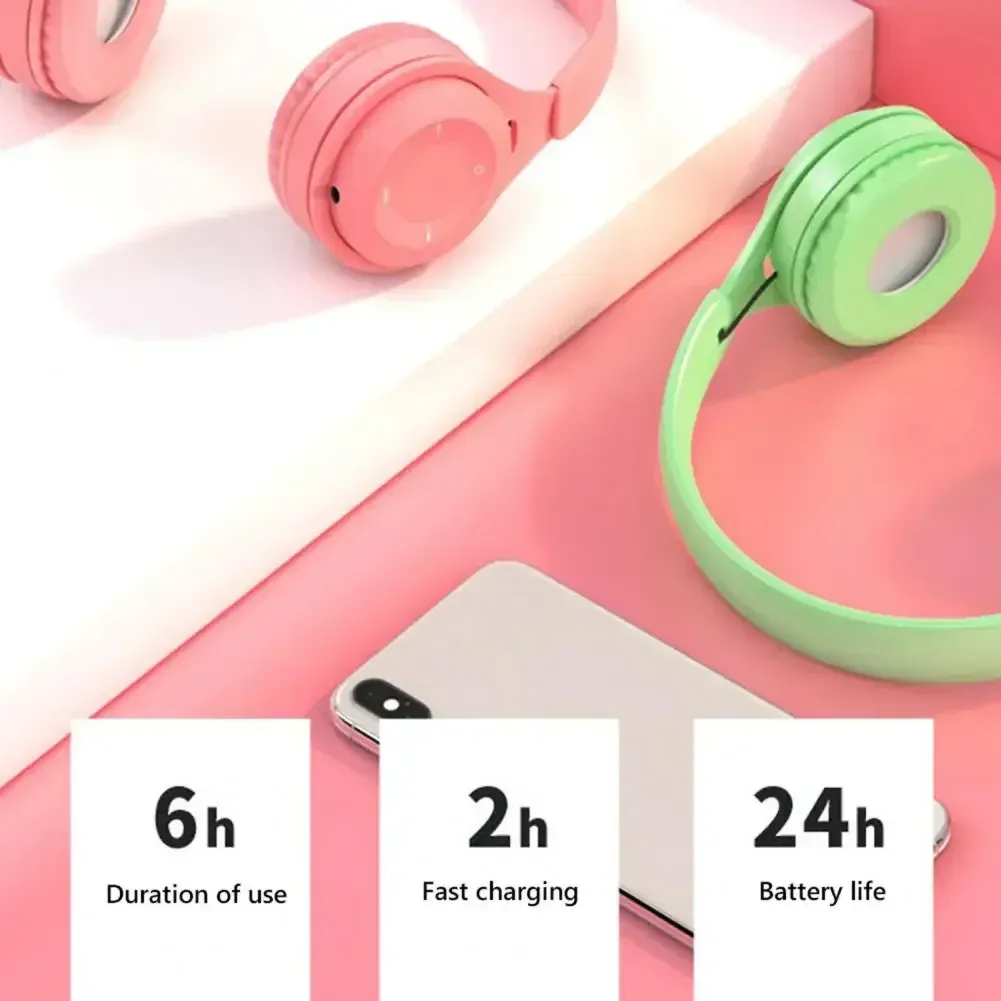 Casque Bluetooth Macaron pour enfants, détail du design