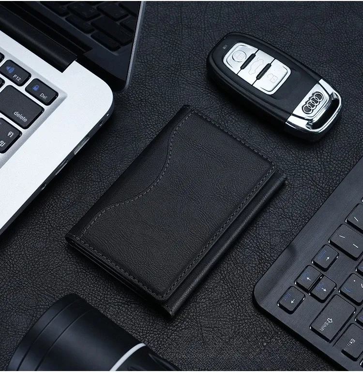 Portefeuille magnétique en cuir MagSafe pour iPhone 16, 15 et 14 Pro Max, porte-cartes avec étui de protection 13