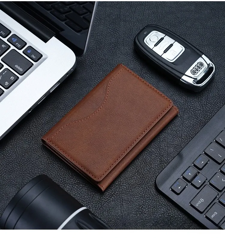 Portefeuille magnétique en cuir MagSafe pour iPhone 16, 15 et 14 Pro Max, porte-cartes avec étui de protection 10