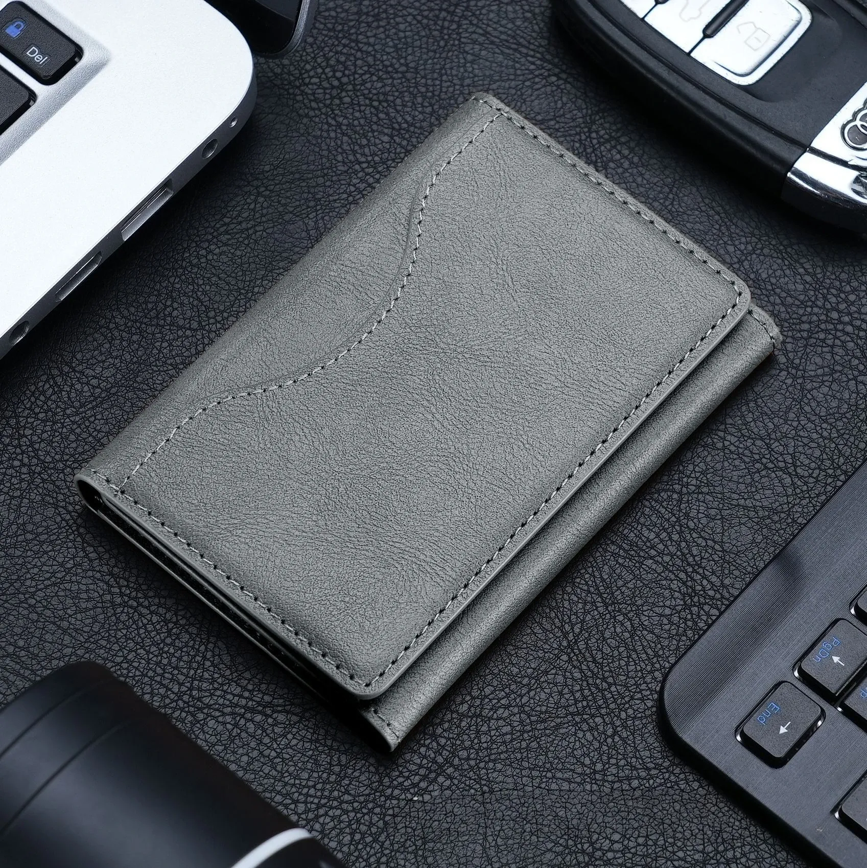 Portefeuille magnétique en cuir MagSafe pour iPhone 16, 15 et 14 Pro Max, porte-cartes avec étui de protection 12