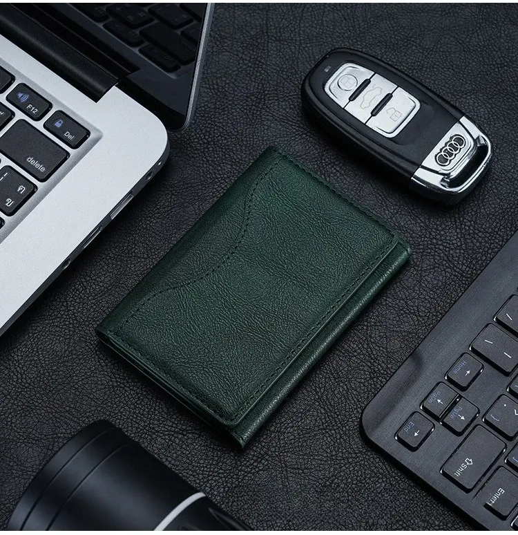 Portefeuille magnétique en cuir MagSafe pour iPhone 16, 15 et 14 Pro Max, porte-cartes avec étui de protection 11