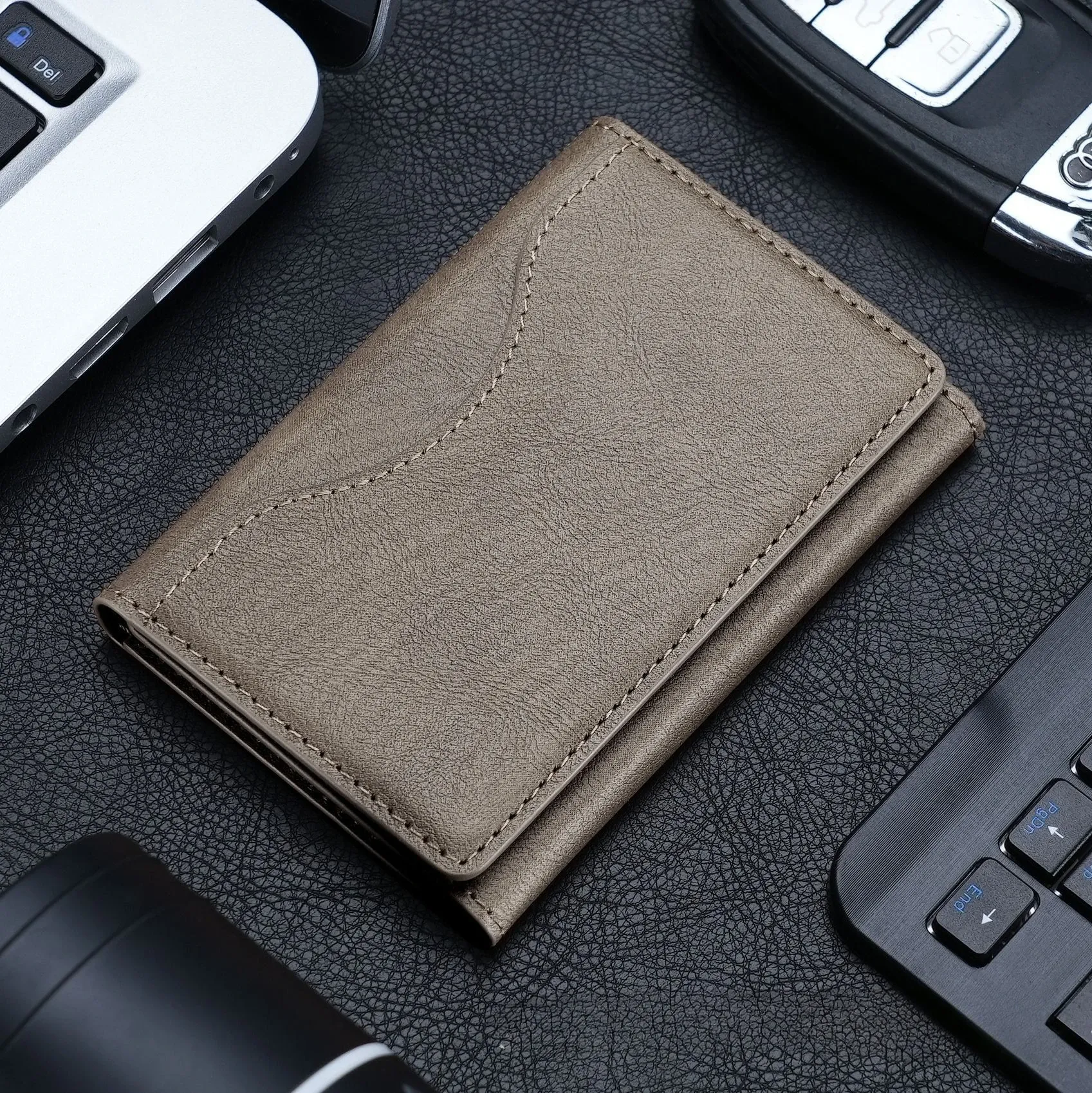 Portefeuille magnétique en cuir MagSafe pour iPhone 16, 15 et 14 Pro Max, porte-cartes avec étui de protection 7