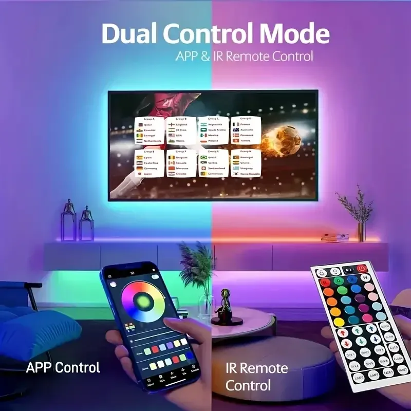 Effet lumineux derrière un téléviseur