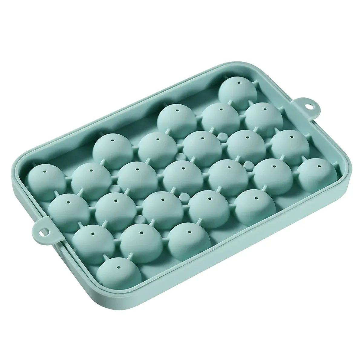 Moule à glaçons en silicone 25 cavités avec couvercle et boîte de rangement, démoulage facile, idéal pour le bar et les fêtes à domicile 10