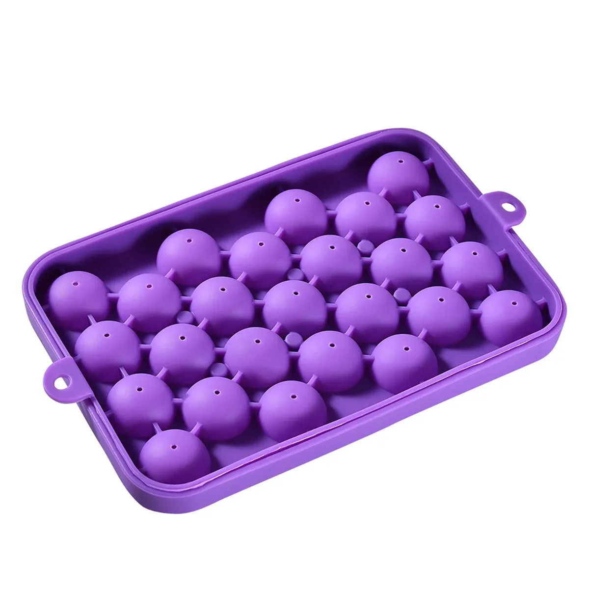 Moule à glaçons en silicone 25 cavités avec couvercle et boîte de rangement, démoulage facile, idéal pour le bar et les fêtes à domicile 8