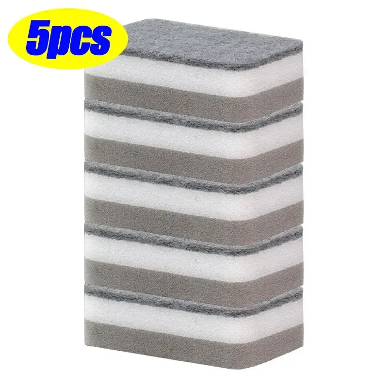 Éponges de cuisine réutilisables double face Magic Books, tampons à récurer pour casseroles et poêles, brosse à récurer, outils de nettoyage, lot de 50 pièces, 5 pièces 8