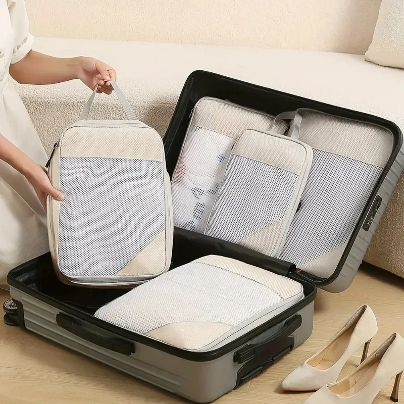 Lot de 3 cubes de compression pour bagage de voyage 4