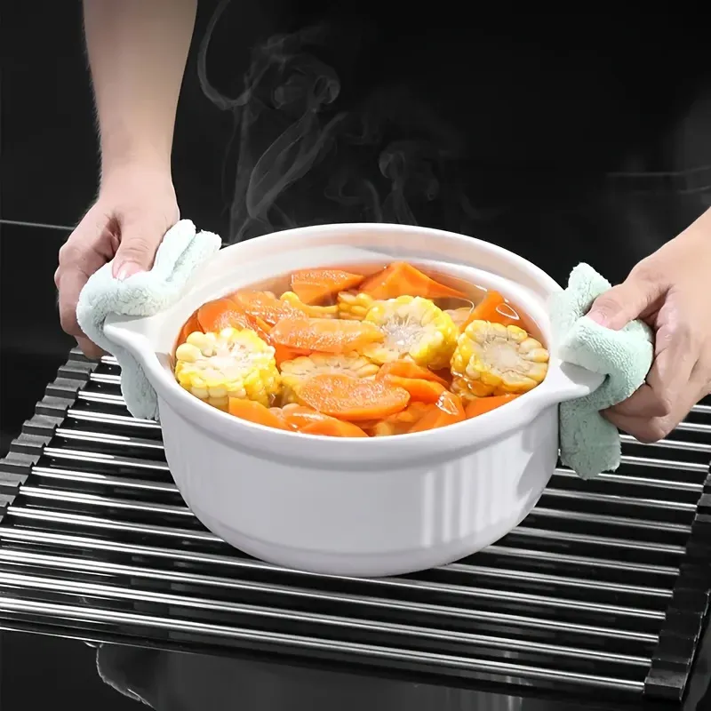 Égouttoir à vaisselle pliable, finitions soignées