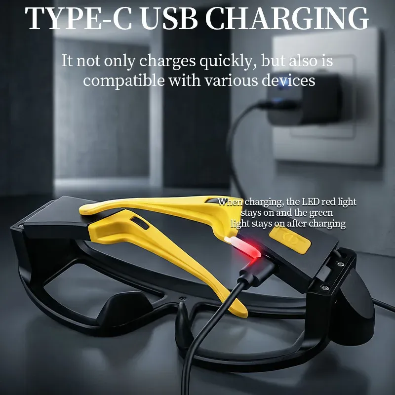 Lampe frontale LED COB rechargeable USB-C, étanche, légère, à angle réglable, pour l'entretien et la réparation automobile 3