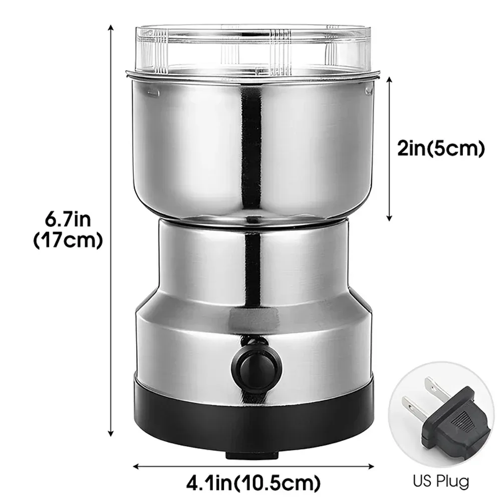 Broyeur électrique en acier inoxydable, moulin à café polyvalent pour graines, épices, herbes et noix 6