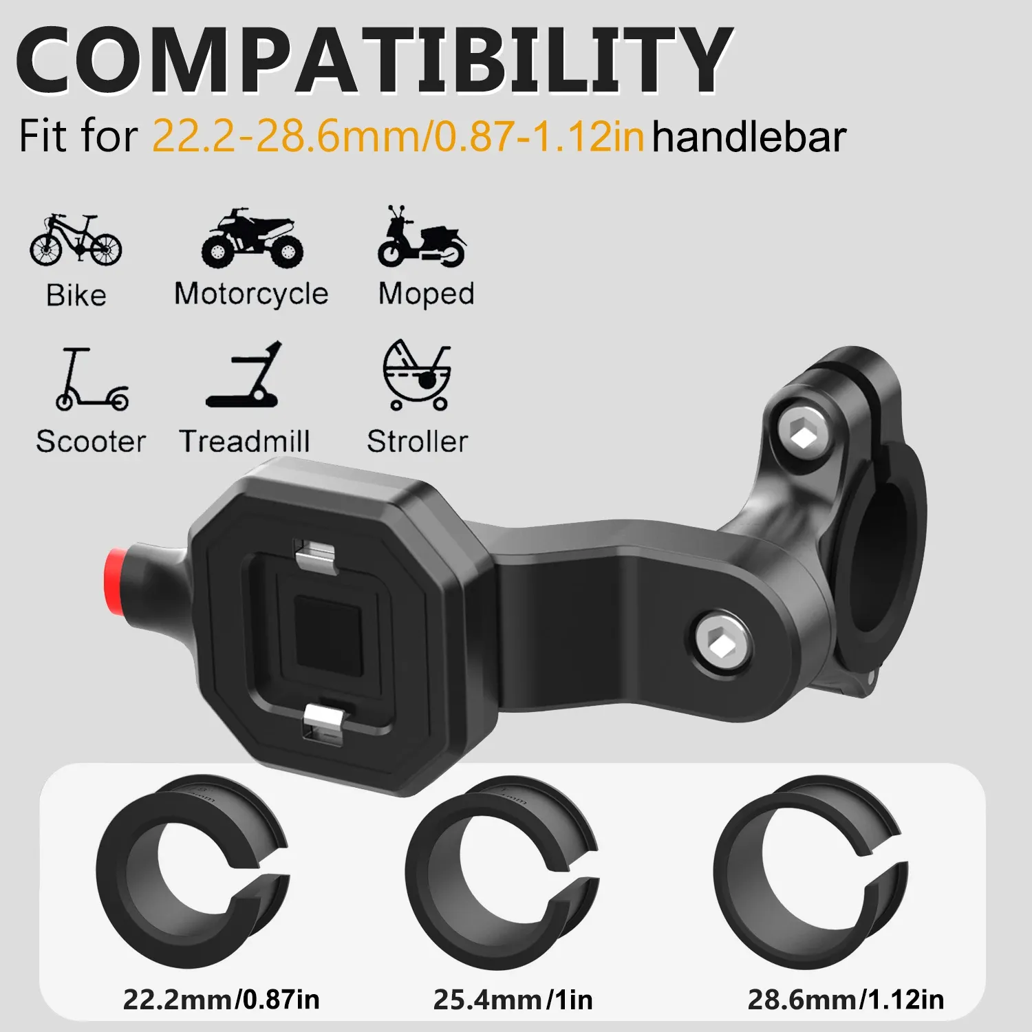 Support de téléphone étanche pour moto et vélo, à fixer sur guidon, compatible écran tactile, universel pour tous les smartphones 4