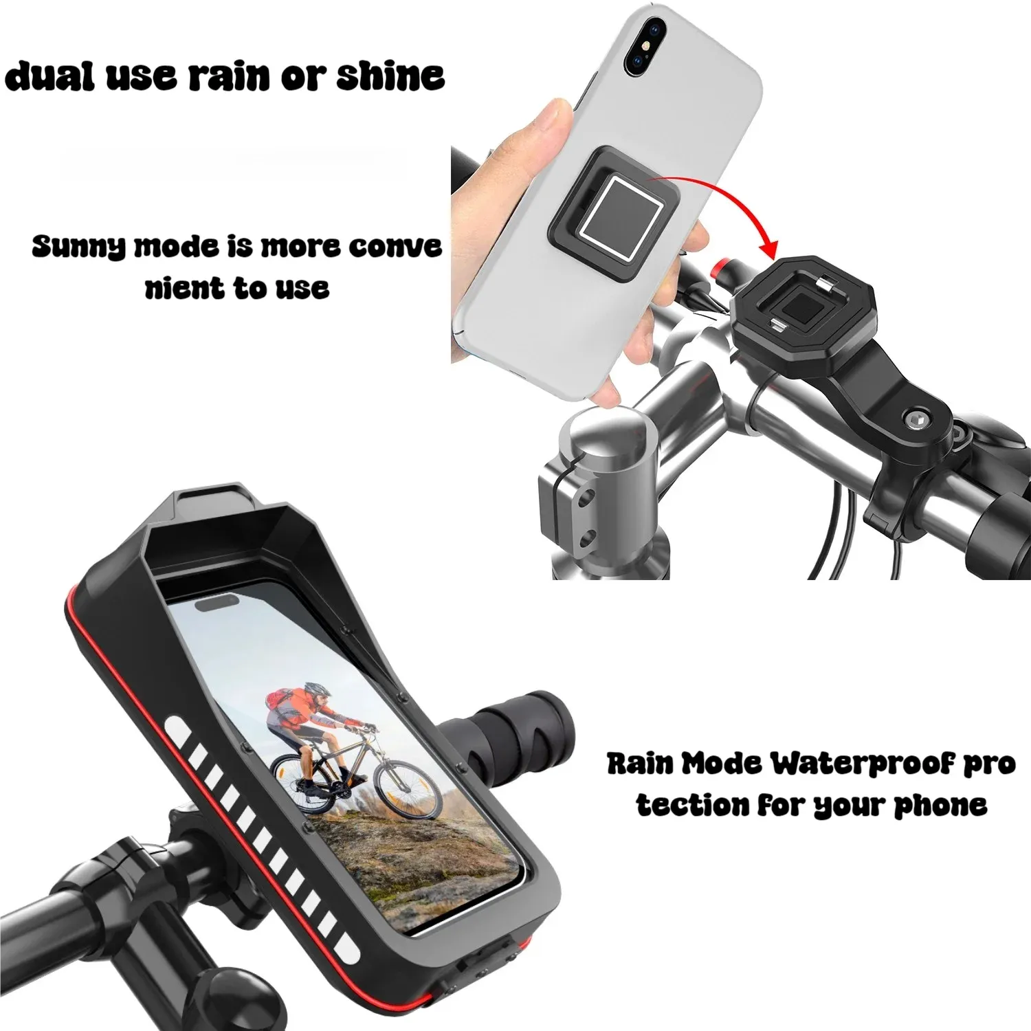 Support de téléphone étanche pour moto et vélo