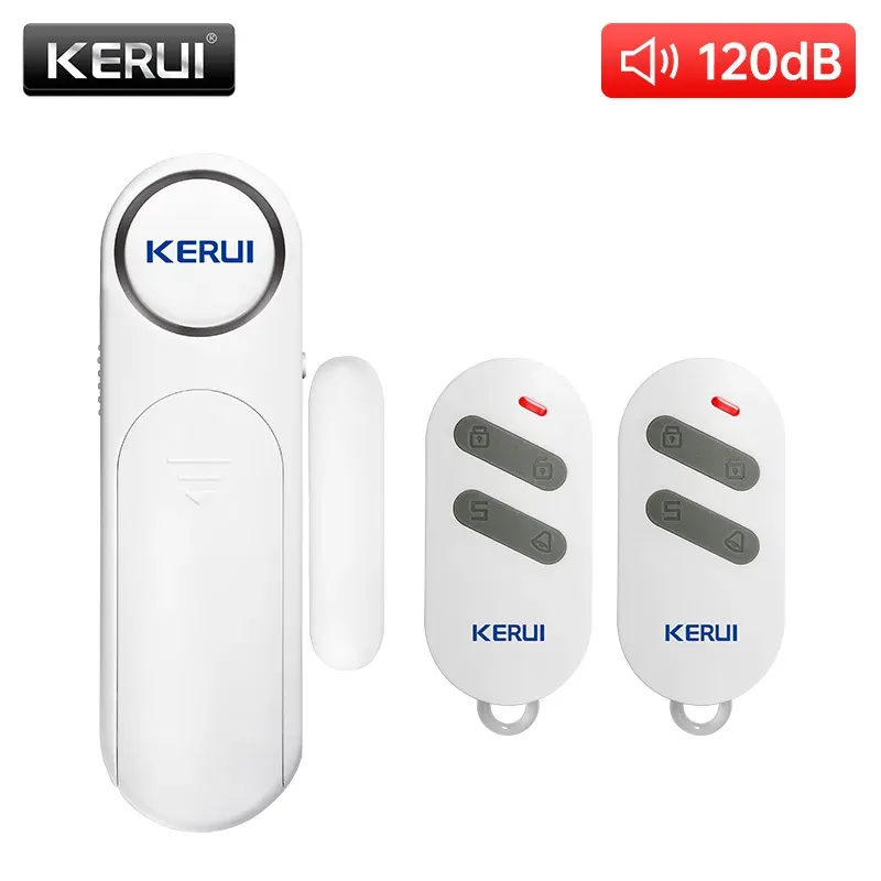 Capteur d'alarme sans fil pour porte et fenêtre, portée de 300 pieds, 120 dB, antivol, télécommande intelligente pour enfants, sécurité d'armoire, sécurité domestique 7