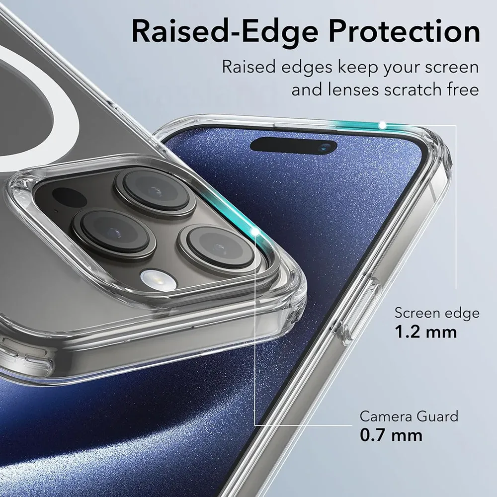 Coque transparente magnétique compatible MagSafe et charge sans fil pour iPhone 16, 15, 14, 13, 12, 11 Pro, XS Max, 7 et 8 Plus 3