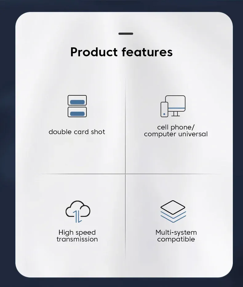 Détail du lecteur de carte 6 en 1 USB 3.0
