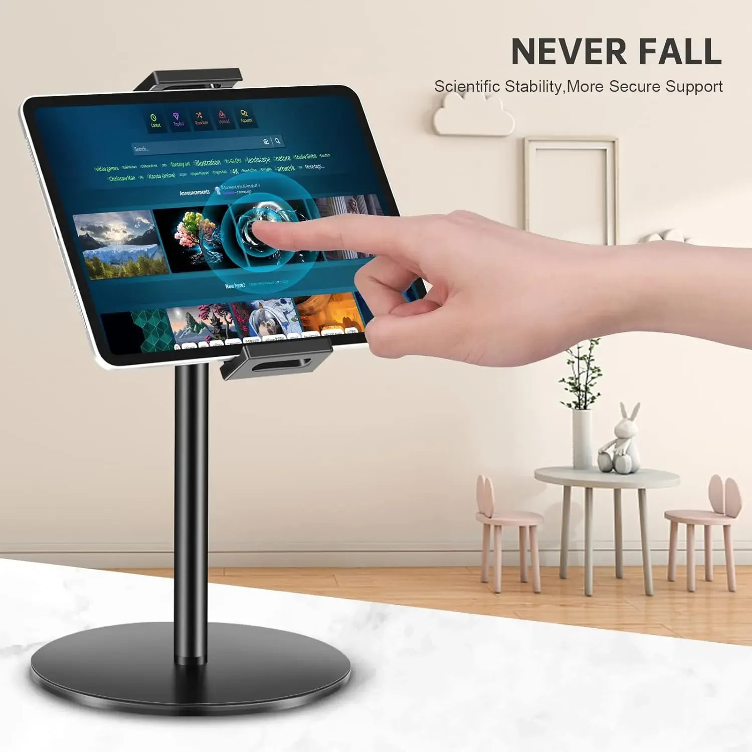 Support de tablette pour iPad, support de bureau pour écran portable réglable, Kindle 5