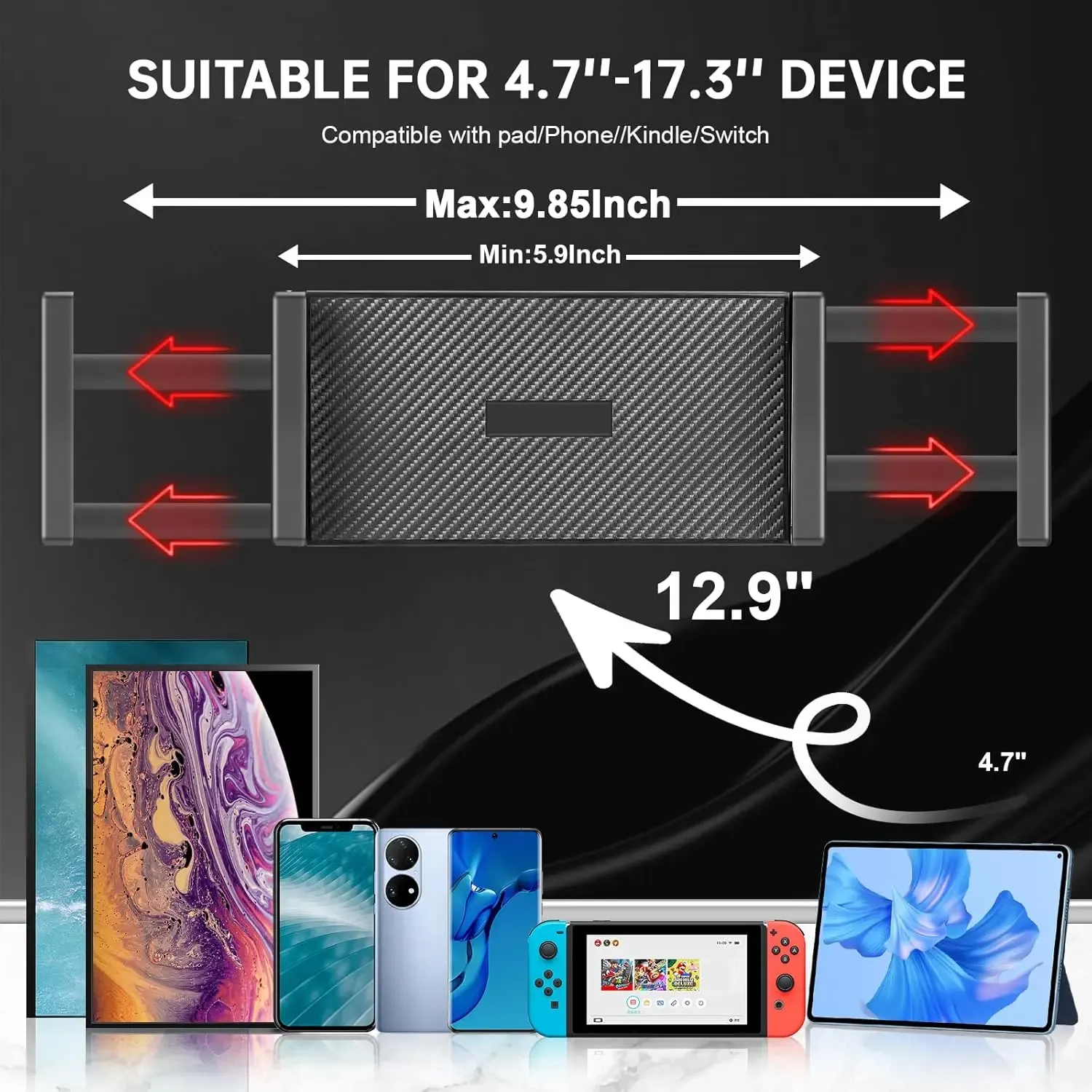 Support de tablette vue de profil