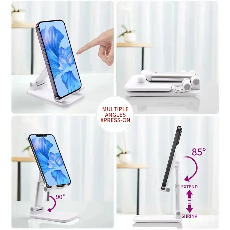 Support de téléphone et tablette de bureau flexible et réglable pour iPhone 17, 16, 15, 14, Samsung, Xiaomi 3