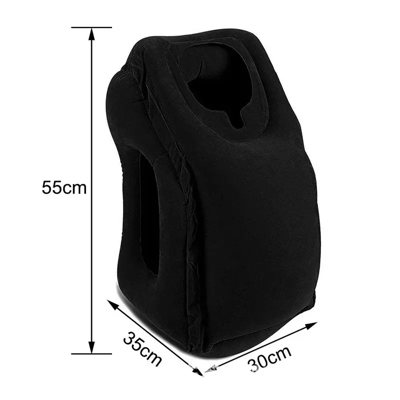 Coussin Gonflable Amélioré, Oreiller de Voyage pour Avion, Voiture, Bureau et Sieste 7