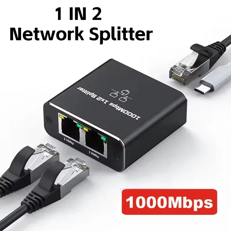 Le title is already in French, so I'll produce a clean, professional version of it:

Commutateur Ethernet Gigabit, séparateur RJ45, adaptateur d'extension LAN Gigabit, connecteur réseau 1000 Mbps pour PC portable, boîtier TV, routeur 8
