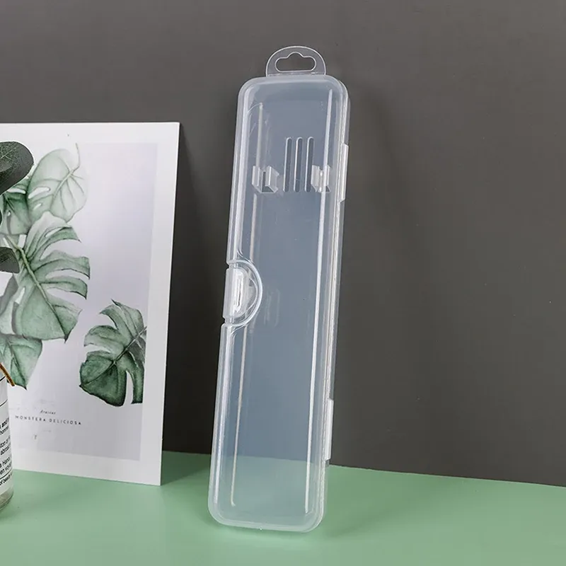 Étui de rangement portable en plastique transparent pour brosse à dents et dentifrice 5