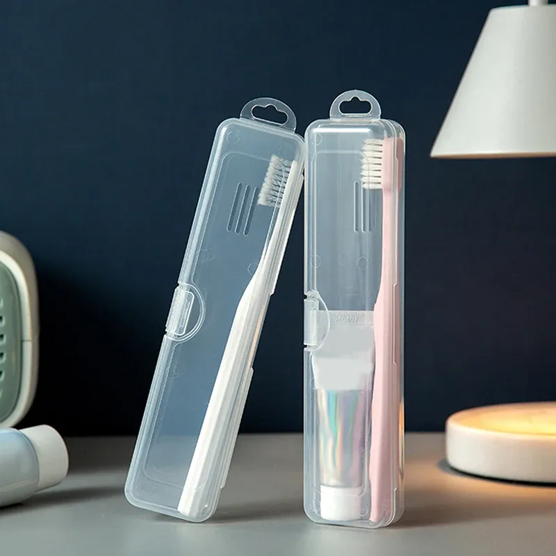 Étui de rangement transparent pour brosse à dents, vue d'ensemble