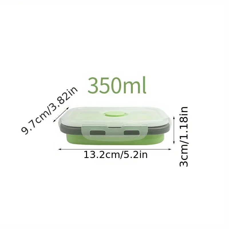 Boîte de conservation alimentaire pliable en silicone, empilable et gain de place, compatible micro-ondes – Lot de 4 9