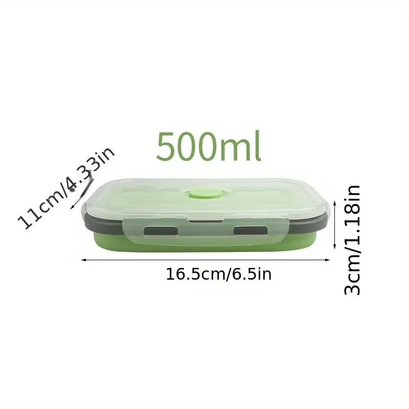 Boîte de conservation alimentaire pliable en silicone, empilable et gain de place, compatible micro-ondes – Lot de 4 11
