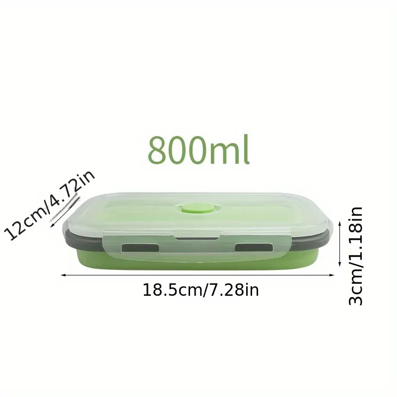 Boîte de conservation alimentaire pliable en silicone, empilable et gain de place, compatible micro-ondes – Lot de 4 10
