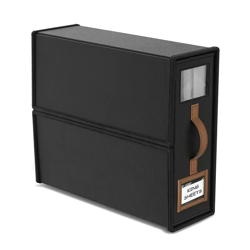 Ensemble de draps pliables, organisateurs de placard en tissu lin avec fenêtre, boîte de rangement pour literie, draps et oreillers 8