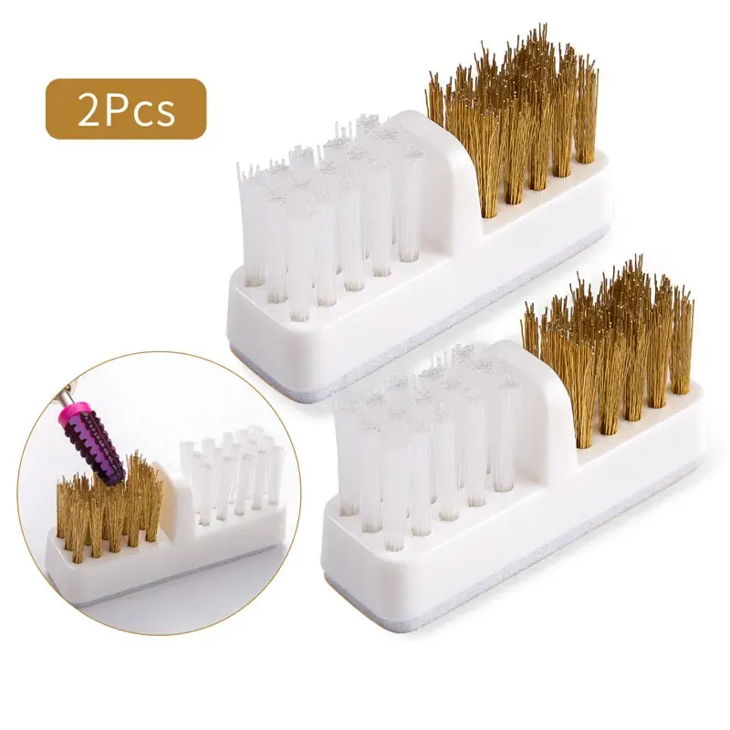 Embouts électriques pour perceuse à ongles avec boîte anti-poussière et brosse de nettoyage en fil de cuivre 7