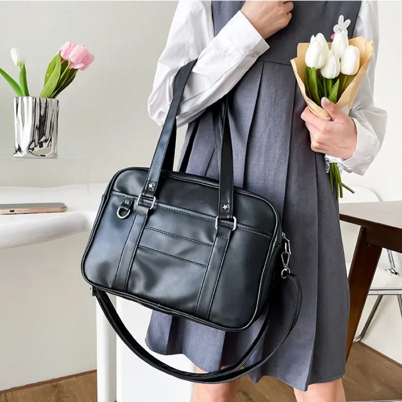 Sac à bandoulière JK de style japonais pour femme en cuir PU, inspiré de l'uniforme lycéen, sac bandoulière simple Itabag 8