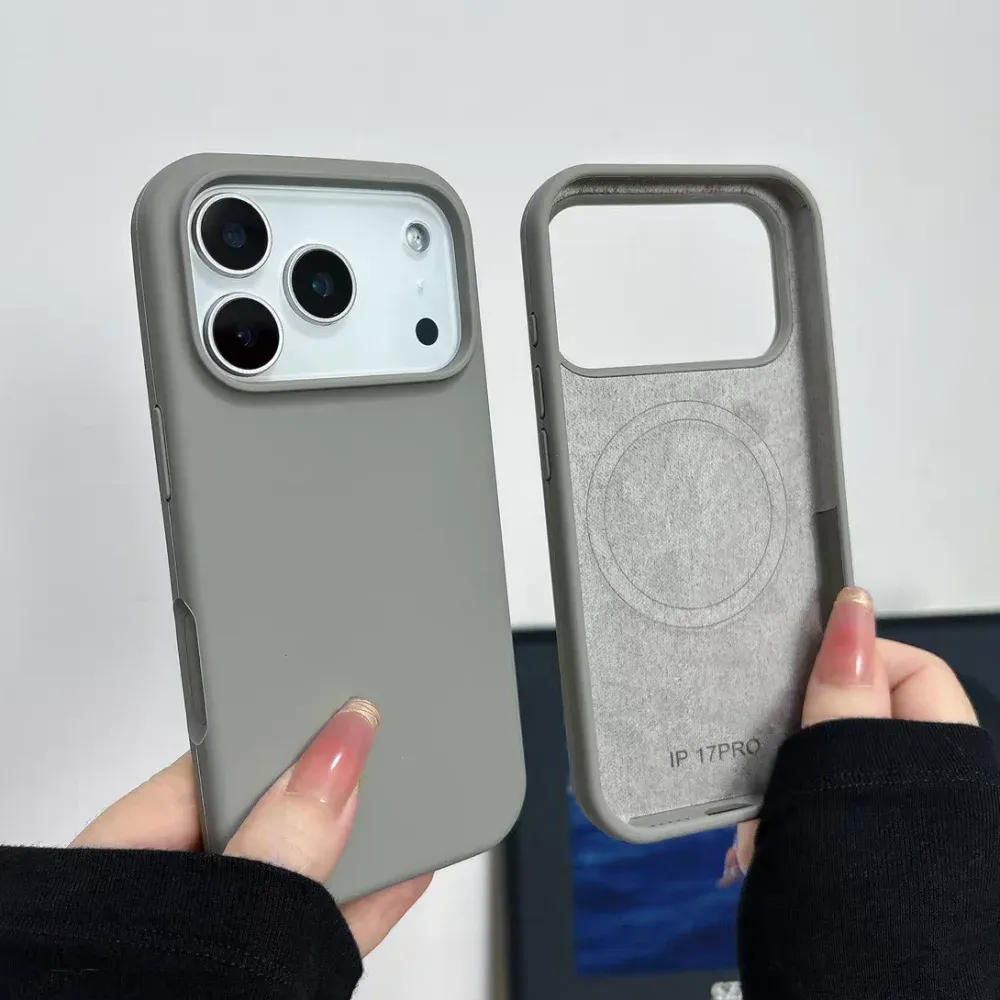 Coque en silicone magnétique MagSafe unie pour iPhone 17 Pro Max 4