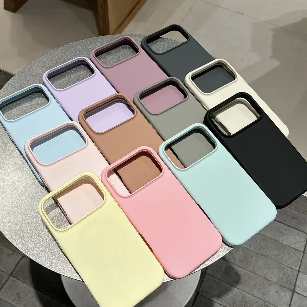 Coque en silicone magnétique transparente pour iPhone