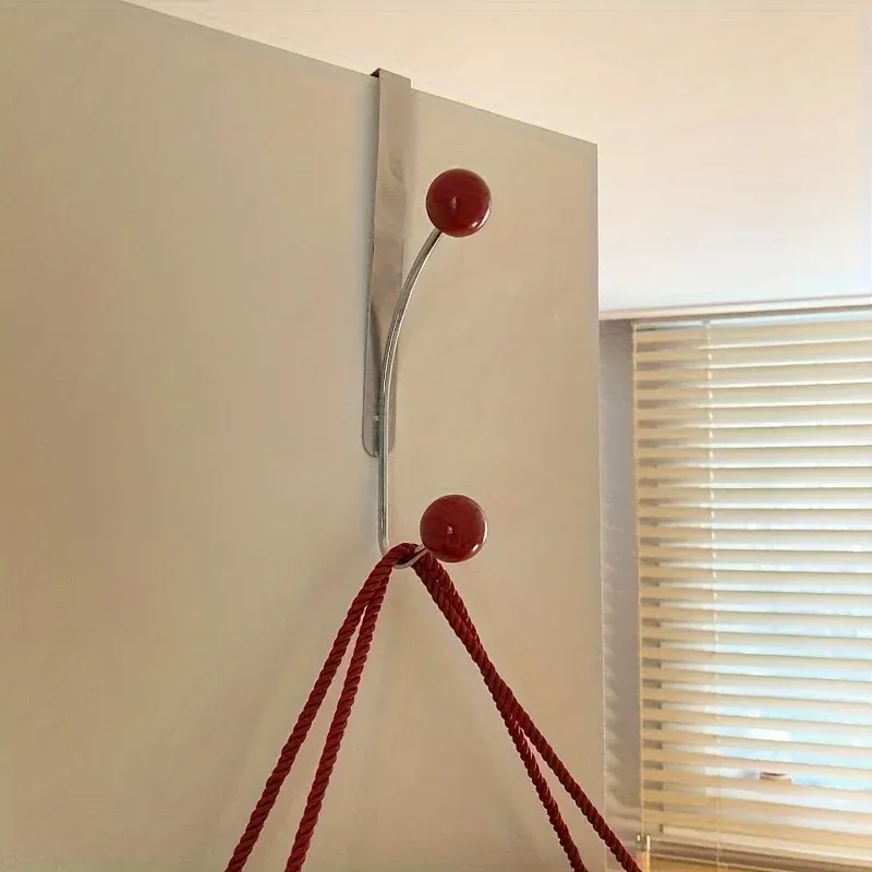 Support à crochets en fer pour porte, installation facile, crochets métalliques robustes pour manteaux et chapeaux 9