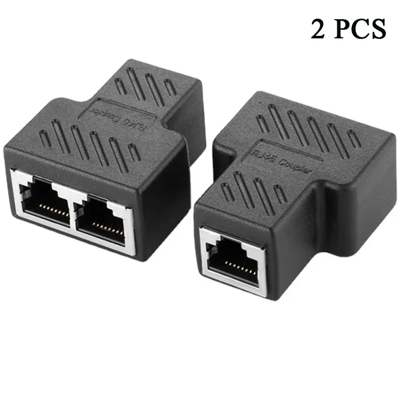 Adaptateur répartiteur Ethernet RJ45 8P8C 1 vers 2 pour PC, accès Internet simultané, IPTV, haut débit, connexion en trois voies 8