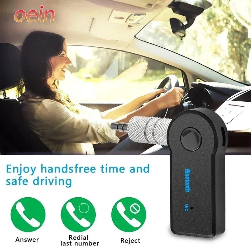 Adaptateur Bluetooth 5.0 sans fil Transcsec, jack 3,5 mm, récepteur audio pour voiture et casque, compatible A2DP 5