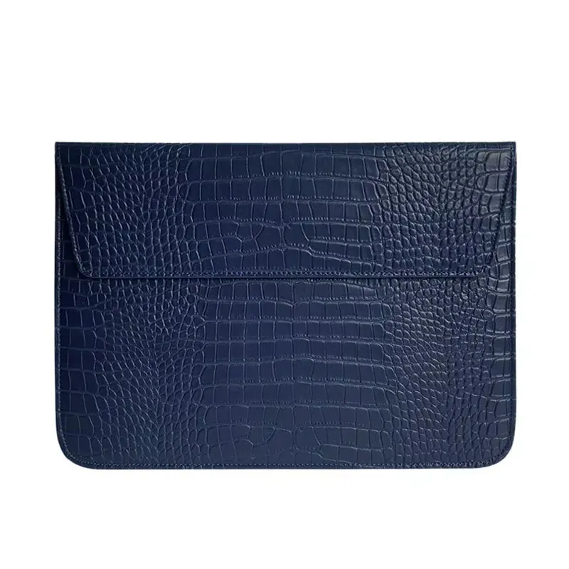 Étui en cuir lisse personnalisable avec monogramme et initiales pour MacBook Air 13 pouces et MacBook Pro Retina 15 pouces 13