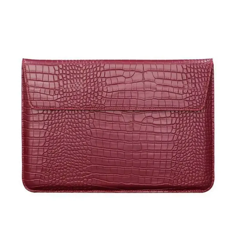 Étui en cuir lisse personnalisable avec monogramme et initiales pour MacBook Air 13 pouces et MacBook Pro Retina 15 pouces 18