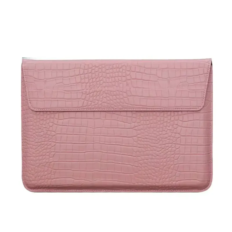 Étui en cuir lisse personnalisable avec monogramme et initiales pour MacBook Air 13 pouces et MacBook Pro Retina 15 pouces 16