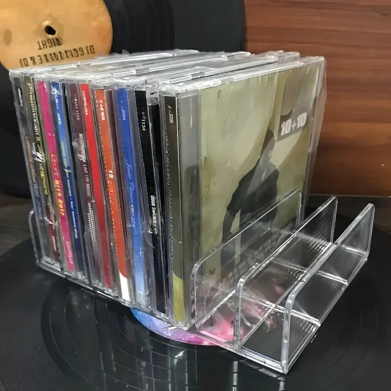 Organisateur de DVD et CD, plateau de rangement pour palette de fard à paupières, support pour cosmétiques, outils de maquillage, support à compartiments, étagère de rangement pour lunettes de soleil 5