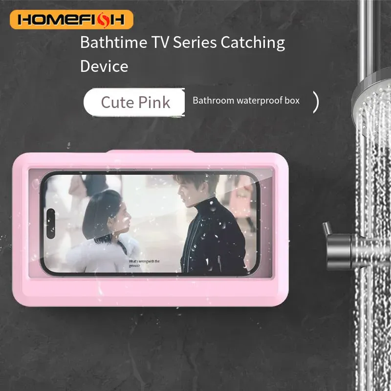Étui universel étanche et anti-buée pour smartphone, support pour salle de bain et douche, compatible écran tactile 3