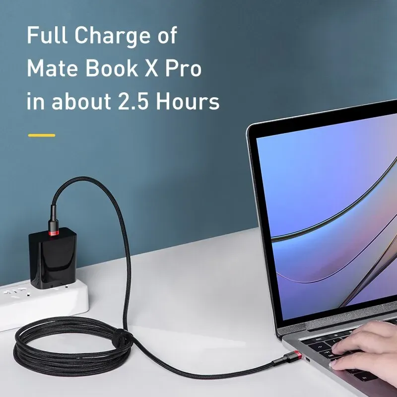 Câble USB Type-C vers USB-C Baseus pour iPhone 18, 17, charge rapide PD 100 W/5 A, compatible MacBook, Xiaomi, Samsung 3