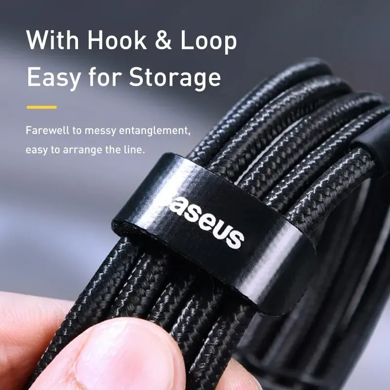 Câble USB Type-C vers USB-C Baseus pour iPhone 18, 17, charge rapide PD 100 W/5 A, compatible MacBook, Xiaomi, Samsung 6