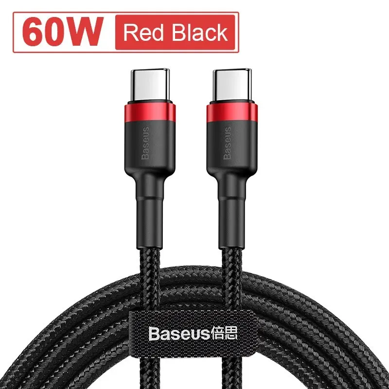 Câble USB Type-C vers USB-C Baseus pour iPhone 18, 17, charge rapide PD 100 W/5 A, compatible MacBook, Xiaomi, Samsung 9