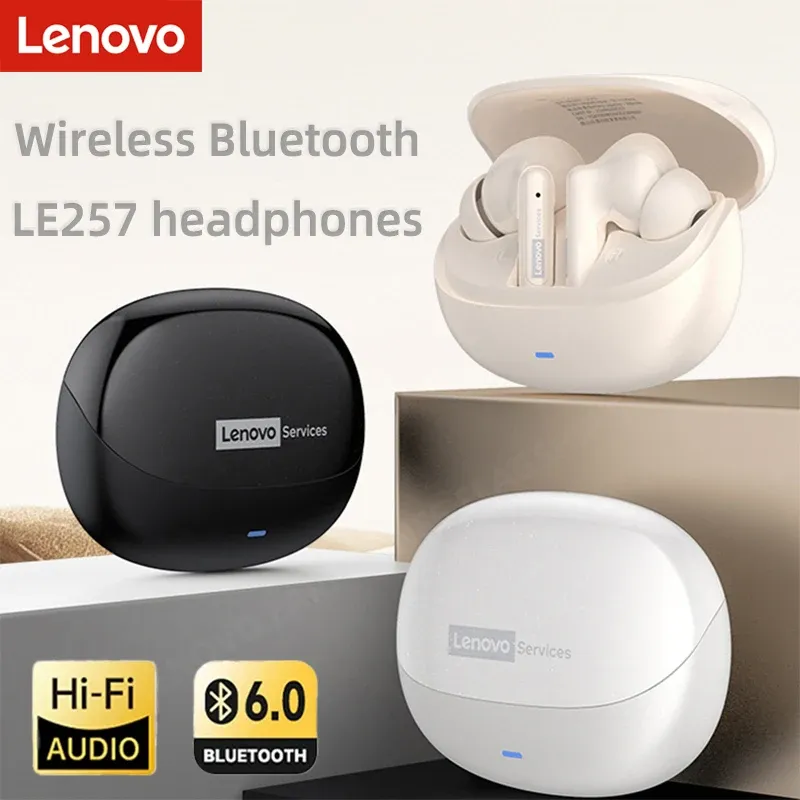 Écouteurs sans fil Lenovo TWS Bluetooth 6.0 à son HiFi, réduction de bruit ENC pour les appels, casque de sport et de jeu avec micro 2