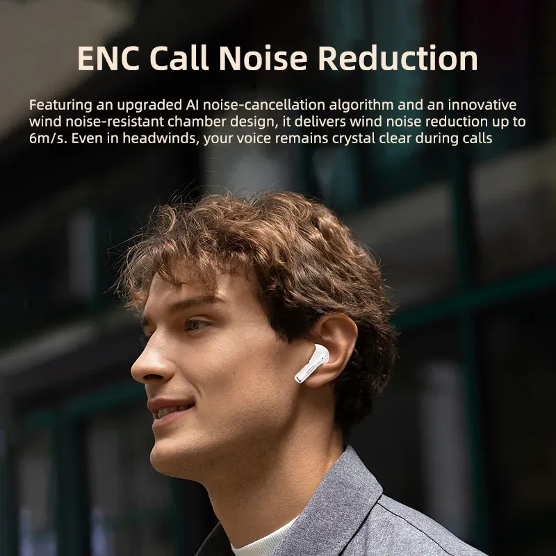Écouteurs sans fil Lenovo TWS Bluetooth 6.0 à son HiFi, réduction de bruit ENC pour les appels, casque de sport et de jeu avec micro 4