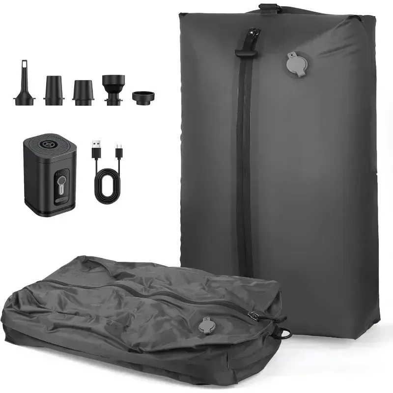 Sac de compression sous vide 17 L avec pompe à air, sac de rangement de voyage réutilisable, sac à dos de compression d'extérieur, sac à bagages 1
