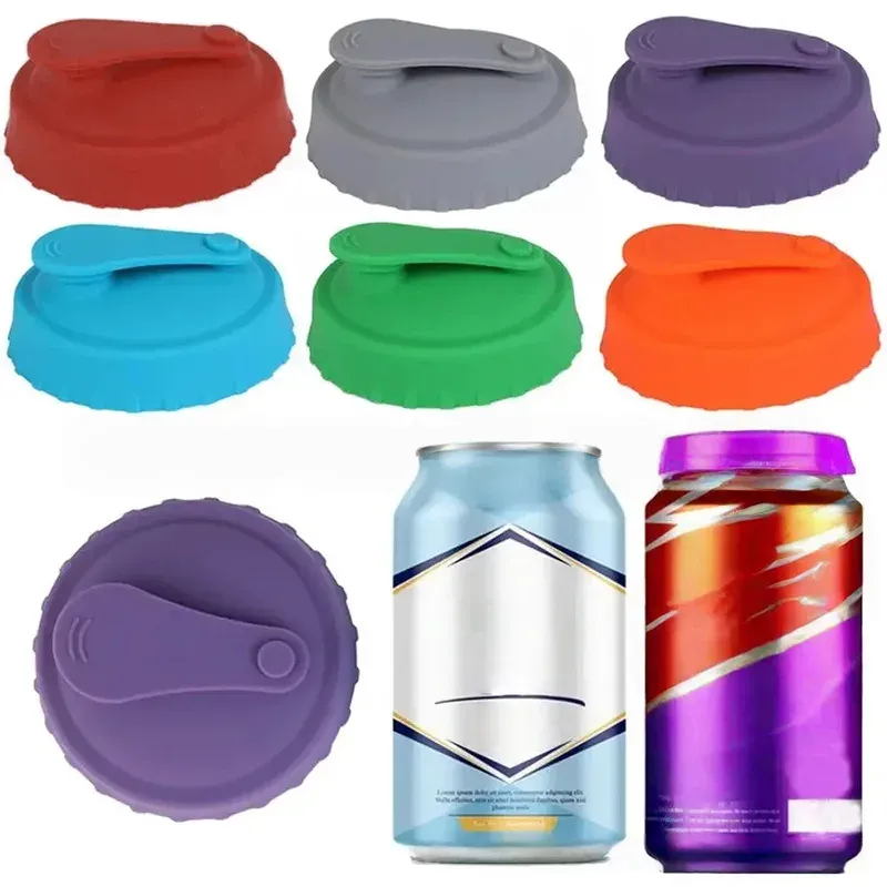 Couvercles en silicone réutilisables pour canettes, boissons gazeuses, tasses et bouteilles de bière